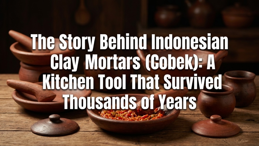 The Story Behind Indonesian Clay Mortars (Cobek): A Kitchen Tool That Survived Thousands of Years